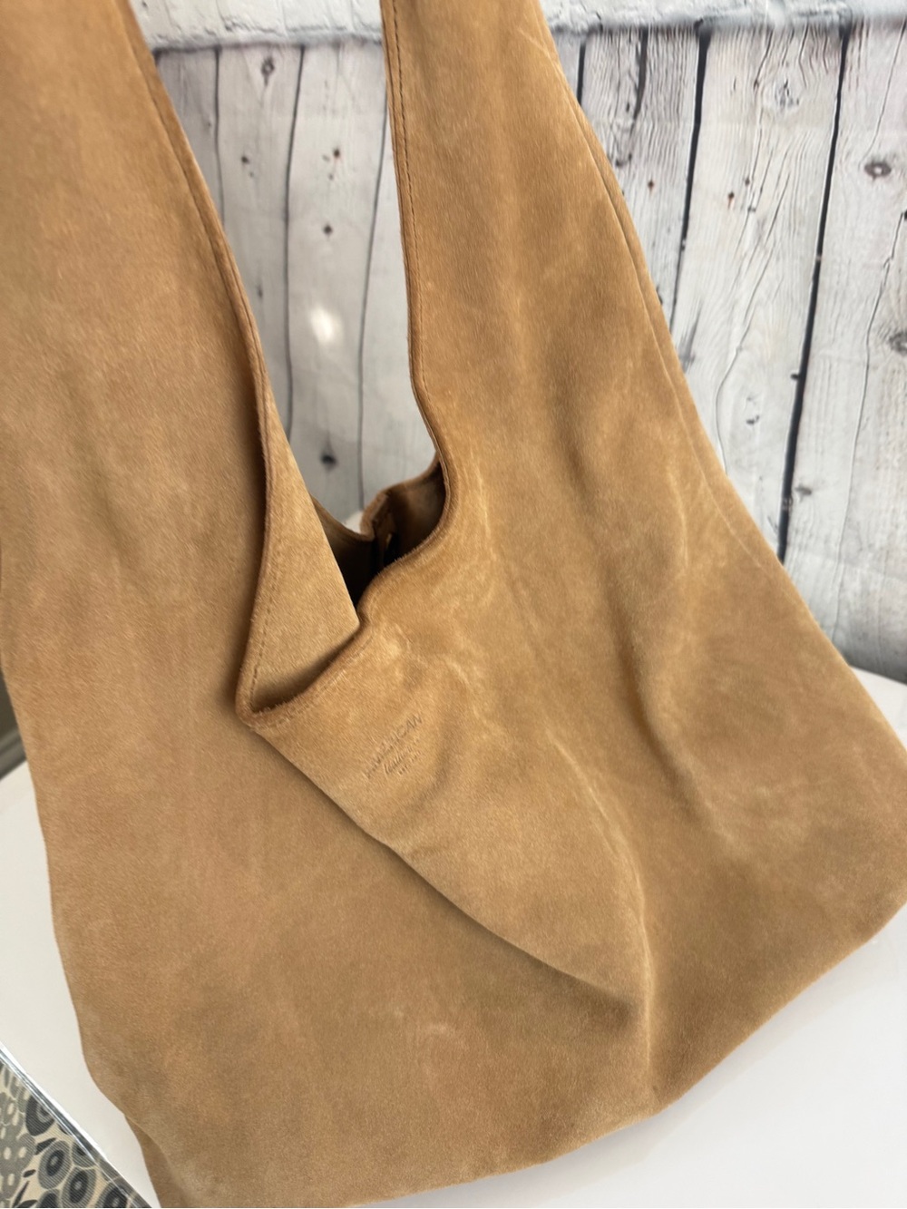 American Leather Co. Gables Suede Hobo - Picture 13 of 13